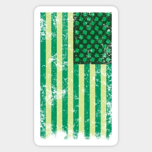 Irish American Shamrock Flag (Green) Magnet